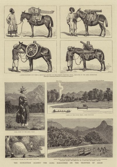 The Expedition against the Akha Marauders on the Frontier of Assam by Alfred Chantrey Corbould